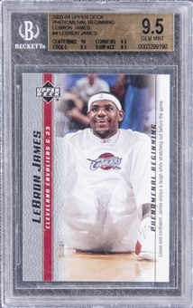 2003-04 UD "Phenomenal Beginning" #4 LeBron James Rookie Card – PSA GEM MINT 9.5